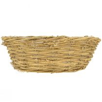 Artikel Pflanzschale Rund Aus Reben Natur Ø35cm H12cm Mit Folie