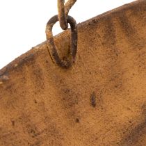Artikel Dekoschale zum Hängen aus Metall in Rost-Optik Ø31cm L62cm für Innen- und Außenbereich