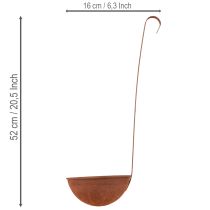 Artikel Pflanzschale Hängend aus Metall mit Rostoptik Ø16,5cm 2er-Set