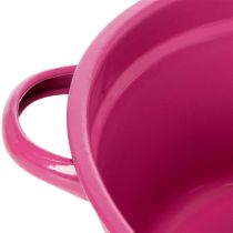 Artikel Pflanzschalen aus Blech mit Henkeln Ø25cm in Rosa, Grün und Orange (3er Set) für Innenbereich