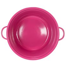 Artikel Pflanzschalen aus Blech mit Henkeln Ø25cm in Rosa, Grün und Orange (3er Set) für Innenbereich