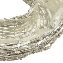 Artikel Weiden-Pflanzschale Weiß Natur Optik Deko-Ring für Kreative Gartengestaltung Ø35/30cm 2er-Set Vielseitig