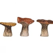 Artikel Keramik Pilz-Dekofiguren 6,4 cm – Brauntöne – Set aus 3 Stück für Innen- und Außendekoration