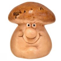 Artikel Keramik-Pilzfiguren mit Gesichtern, 6,5 cm, braun, 3er-Set für Innen- und Außendekoration