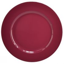 Vielseitige dunkelrot Teller aus Kunststoff – 28 cm, Perfekt für Dekoration und Outdoor-Einsatz – 4St