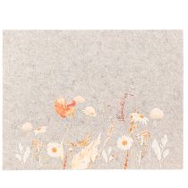 Artikel Filz-Tischsets mit Blumenmotiv – Stilvolle Platzsets für natürliche Tischdeko 45x35cm 2 St