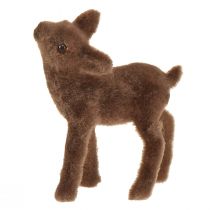 Artikel Reh Dekofiguren Weihnachten Braun beflockt Reh mit Kitz im Set H9/5,5cm 4 St