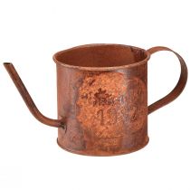 Artikel Rost Deko Gießkanne Mini Pflanztopf Metall Ø10cm H9cm