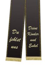 Trauerband bedruckt 125mm x 75cm schwarz