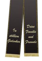 Trauerband bedruckt 125mm x 75cm schwarz