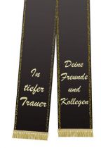 Trauerband bedruckt 125mm x 75cm schwarz