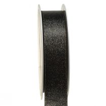 Artikel Schwarzes Band Gold Schimmer Schmuckband B25mm L20m
