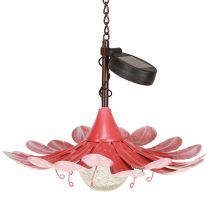 Artikel Solar LED Gartenleuchte Blume Rosa aus Metall Ø30cm