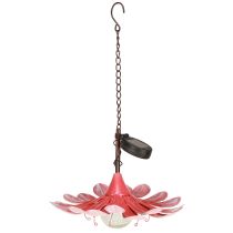 Artikel Solar LED Gartenleuchte Blume Rosa aus Metall Ø30cm
