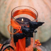 Artikel Kunststoff Dekofiguren Spinne und Fledermaus schwarz glitzernd 10cm 14cm 3-teiliges Set