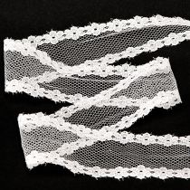 Artikel Spitzenband aus Polyester Weiß 28 mm x 20 m für Hochzeits- und Dekorationszwecke