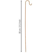 Artikel Gartenstab mit Haken aus Metall, Rost-Optik, H80cm, 3er-Set