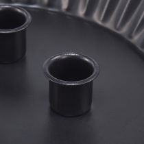 Artikel Stabkerzenhalter aus Metall in Schwarz, Ø 24 cm, Kuchenform für 4 Kerzen