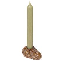 Artikel Kerzenhalter Tannenzapfen-Design Keramik 8 cm 3er-Set Mehrfarbig