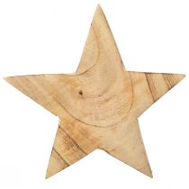 Artikel Rustikaler Deko-Stern aus Paulowniaholz, Ø 15 cm, 6 cm dick, naturbelassen