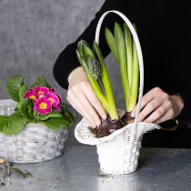 Artikel Streukorb aus Weide weiß 36cm für Blütenblätter 3er-Set