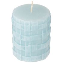 Artikel Stumpenkerzen Rustic 80/65 Hellblau Kerzendeko Kerze 2St