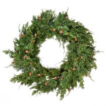 Artikel Tannenkranz Thuja mit Knospen Basis Rebenkranz Ø50cm