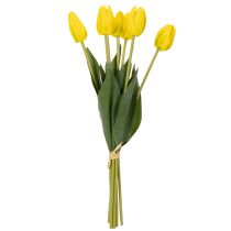 Artikel Künstliche Tulpen aus Polyester 40 cm gelb 7 Stück für Wohn- und Bürodekoration