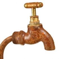 Artikel Übertopf Edelrost Deko Metall Mit Wasserhahn H25/37/43cm Set von 3 St