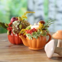 Artikel Übertopf Keramik Kürbis Pflanztopf Orange Ø9,5cm H6,5cm 4 St