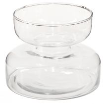 Artikel Vase bauchig Glasvase Rikkie in Klar Ø13cm H10cm 2St