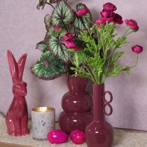 Artikel Metallvase Bordeauxrot Hochglanz 29 cm