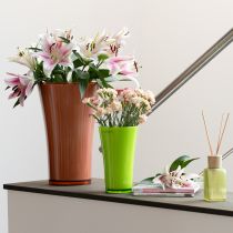Artikel Dekovase Rosa Kunststoff in Glasoptik für Blumen und Gräser Ø28,5cm H45cm
