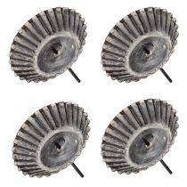 Artikel Vintage Kerzenhalter für Stumpenkerzen Zum Stecken Grau Ø8,5cm 4St