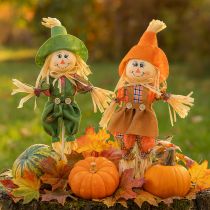 Artikel Herbstliche Vogelscheuche Deko im Set 4 Stück mit Filz, Stroh und Holz