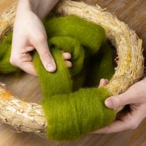 Artikel Filzwolle Grün 2m x 5cm Weiche Dekowolle Aus 100% Wolle Für Bastel- Und Dekorationsprojekte