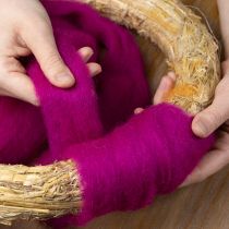 Artikel Filzwolle 2 Meter Pink für Dekorationen und Bastelarbeiten