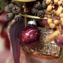 Artikel Weihnachtskugeln Glas Mini Berry Beige Rosa Ø3cm 22 St