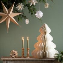 Artikel Weihnachtsbaum Papier Tanne zum Hängen Weiß 40cm 2St