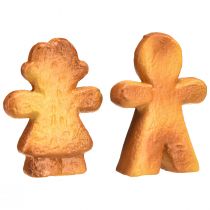 Artikel Keramik-Dekofiguren Lebkuchenmann und Lebkuchenfrau 7 cm 6er-Set für Weihnachten