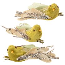 Artikel Dekorativer Weihnachtsvogel mit Clip und Glitter im 6er-Set