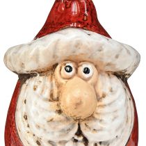 Artikel Niedliche Weihnachtsmann-Figur aus Keramik, 10 cm, Rot-Weiß, 4er-Set