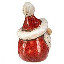 Artikel Niedliche Weihnachtsmann-Figur aus Keramik, 10 cm, Rot-Weiß, 4er-Set