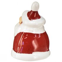 Artikel Keramik Weihnachtsmann Figuren Set, Rot-Weiß, 6,4 cm, 6 Stück