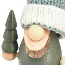 Artikel Weihnachtswichtel Holz Grün Mint 14 cm Set 6 Stück