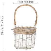 Artikel Windlicht zum Hängen aus Glas, Metall und Weide Ø14,5cm im 2er-Set