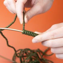 Artikel Wollkordel mit Draht 5m x 5mm Grün mit Goldfaden für Basteln und Dekoration