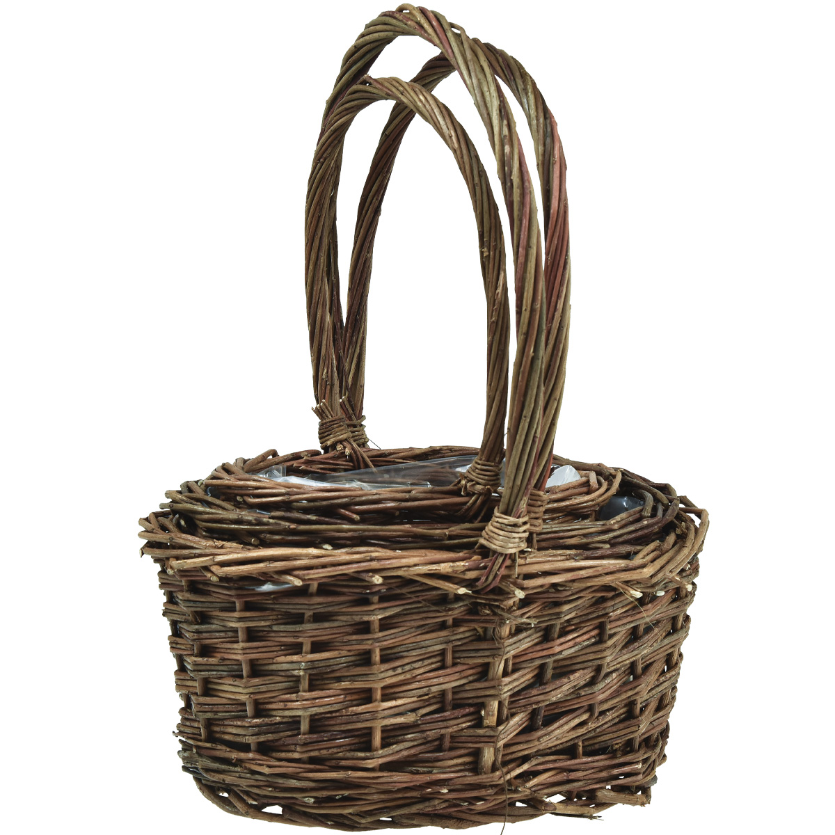 PP Korb Fahrrad Aus Weide | Handgeflochtener Blumenständer | 50 X 27 X 40 Cm | Für Garten & Deko