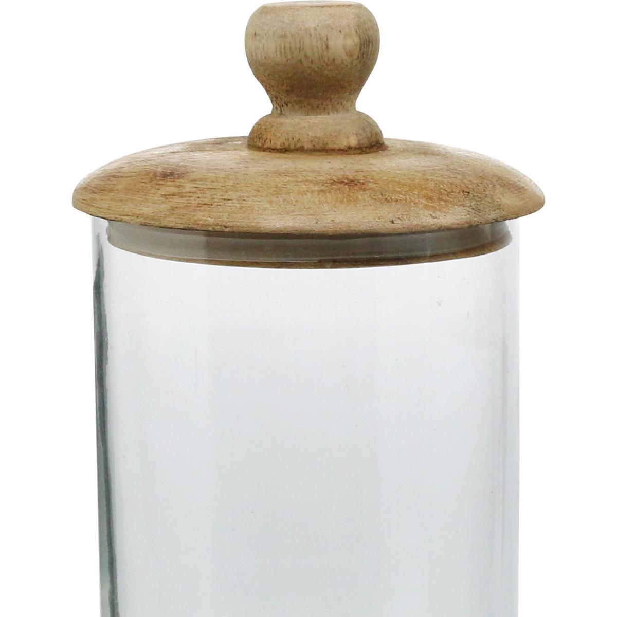 Glasschale mit Deckel H 13 cm Vorratsglas Dekoglas Glasgefäß Bonboniere Glasdeko 