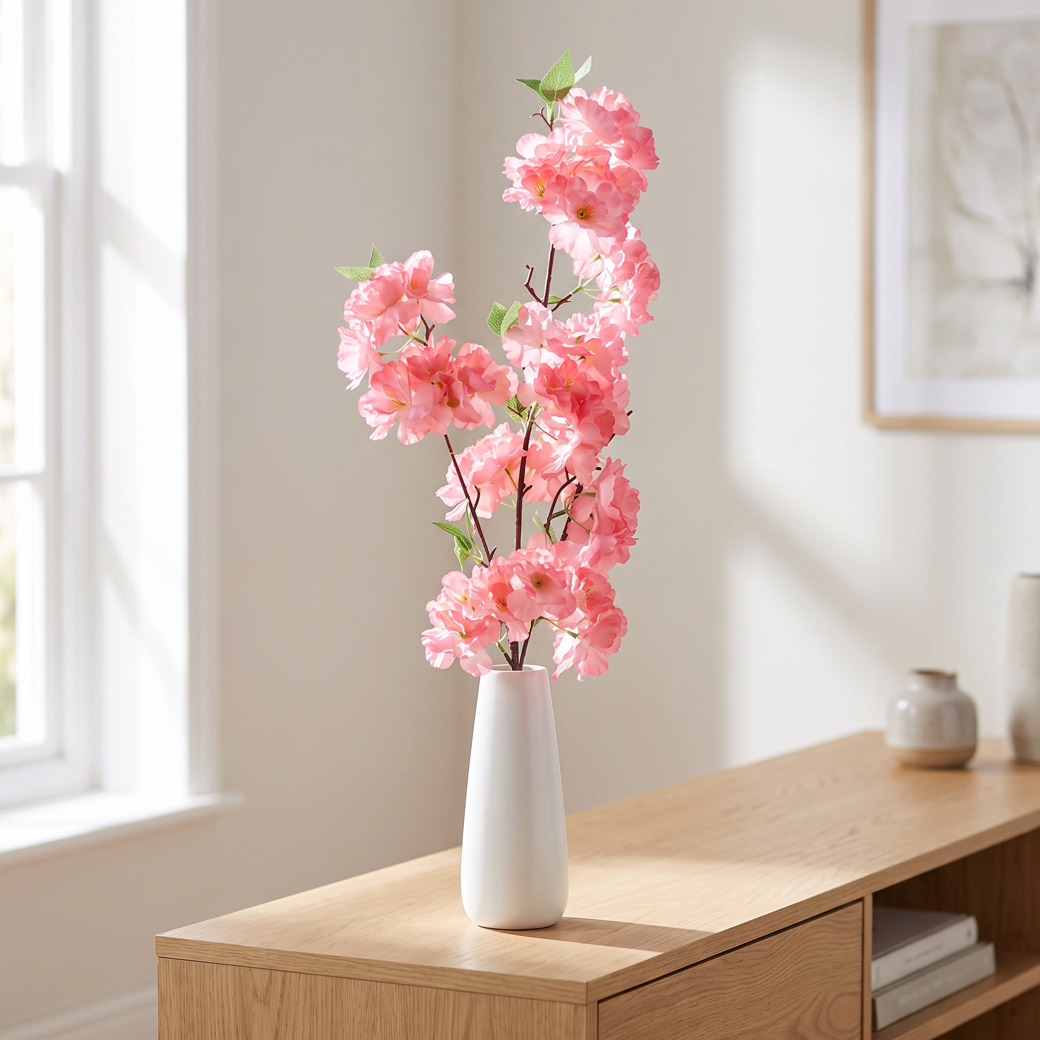 Kirschblütenzweig künstlich 103cm Pink